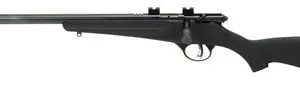 Savage Arms 13841 Rascal FLV-SR 22 Short Caliber with 1rd Capacity, 16.12" Threaded Barrel, Matte Blued Metal Finish & Matte Black Synthetic Stock Left Hand (Youth)