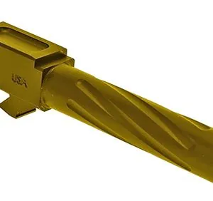 Rival Arms RA20G201E Precision V1 Drop-In Barrel 9mm Luger 4.02" Gold PVD Finish 416R Stainless Steel Material for Glock 19 Gen3-4
