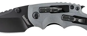 Kershaw 8720 Shuffle DIY 2.40" Folding Drop Point Plain Black Oxide 8Cr13MoV SS Blade Gray Glass-Filled Nylon Handle Includes Pocket Clip