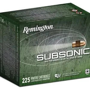 Remington Ammunition 21249 Subsonic Rimfire 22 LR 40 gr Hollow Point 225 Per Box/ 10 Cs
