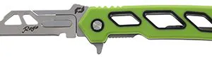 Schrade 1197645 Isolate Enrage 7 2.60" Folding Scalpel Plain Satin 420A Steel Blade, 4.25" Green Non-Slip Carbon Fiber Handle, Includes Blade Removal Tool/Case/Sheath/