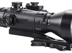 AGM Global Vision 15WP4423484111 Wolverine Pro-4 3AW1 Night Vision Rifle Scope Matte Black 4x70mm Gen 3 Auto-Gated White Phosphor Level 1 Illuminated Red Chevron w/Ballistic Drop Reticle