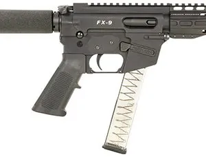 FREEDOM ORDNANCE FX9P4T FX-9  9mm Luger 32+1 4", Black, M-LOK Handguard, Padded Buffer Tube, A2 Grip, 3" Faux Suppressor, Includes Sling