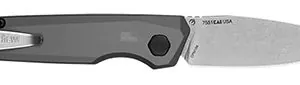 Kershaw 7551 Launch 18 Automatic 2.79" Folding Spear Point Plain Stonewashed CPM 154 SS Blade, Gray Anodized w/Black Oxide Hardware Aluminum Handle, Includes Pocket Clip