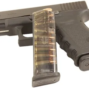ETS Group GLK19 Pistol Mags  15rd 9mm Luger Compatible w/ Glock 26/19 Gen1-5 Clear Polymer