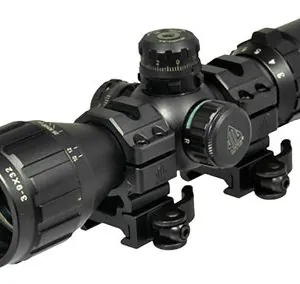 UTG SCP-M392AOLW BugBuster  Black Hardcoat Anodized 3-9x32mm 1" Tube Illuminated Red/Green Mil-Dot Reticle