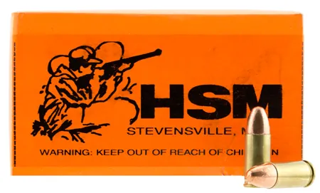 HSM 9MM4R Training  9mm Luger 124 gr Full Metal Jacket 50 Per Box/ 20 Case
